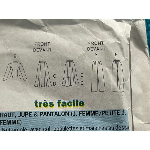 Butterick Sewing pattern 4819 suit top skirt blazer pant size 12 14 16 - Picture 9 of 10